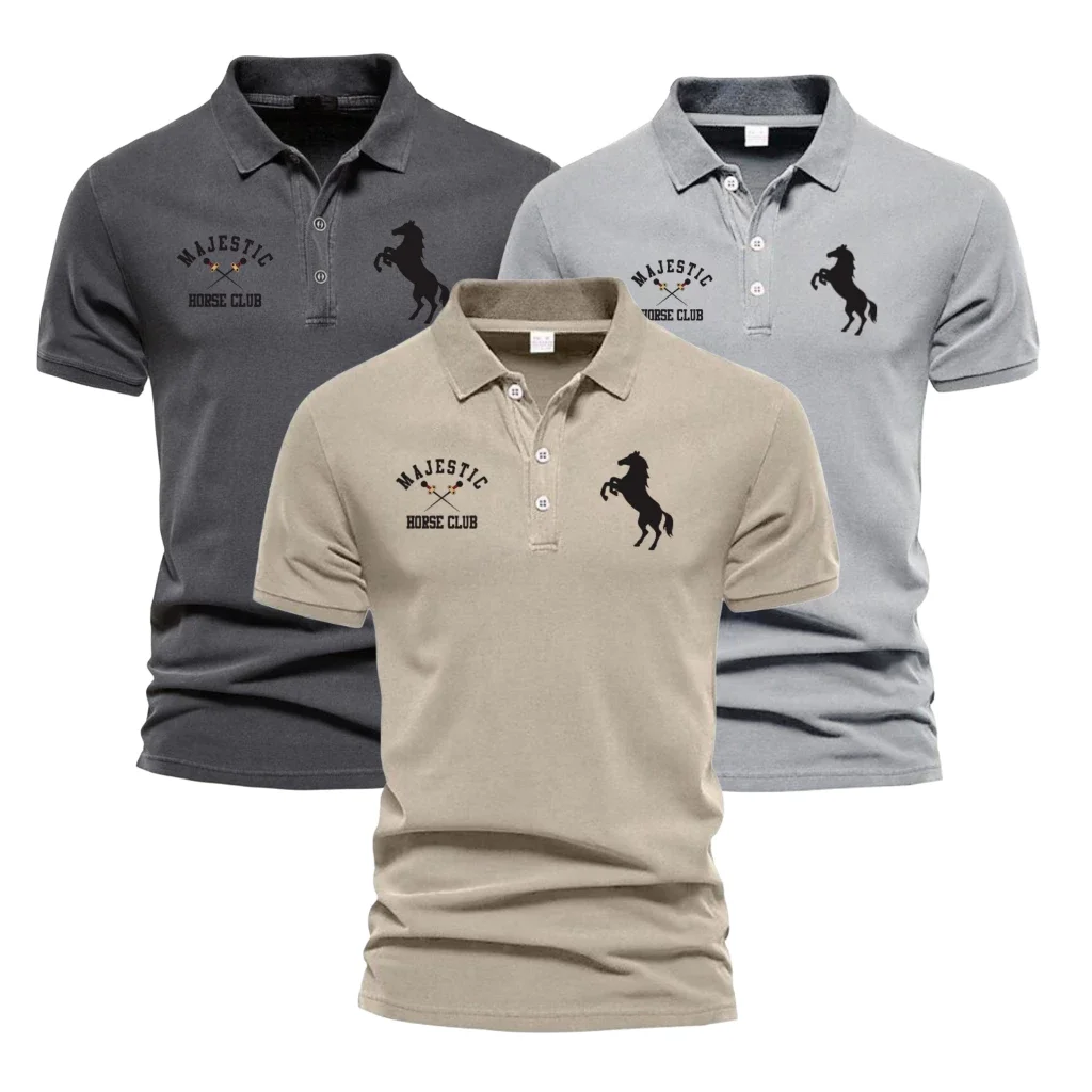 Promo Bundling 3 Pcs Polo Shirt Majestic Kaos Kerja Kaos Harian Baju Kerah Premium Unisex